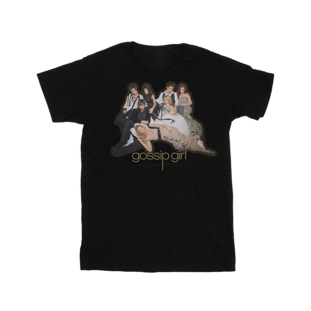 Gossip Girl Womens/Ladies Group Pose Cotton Boyfriend T-Shirt / Black